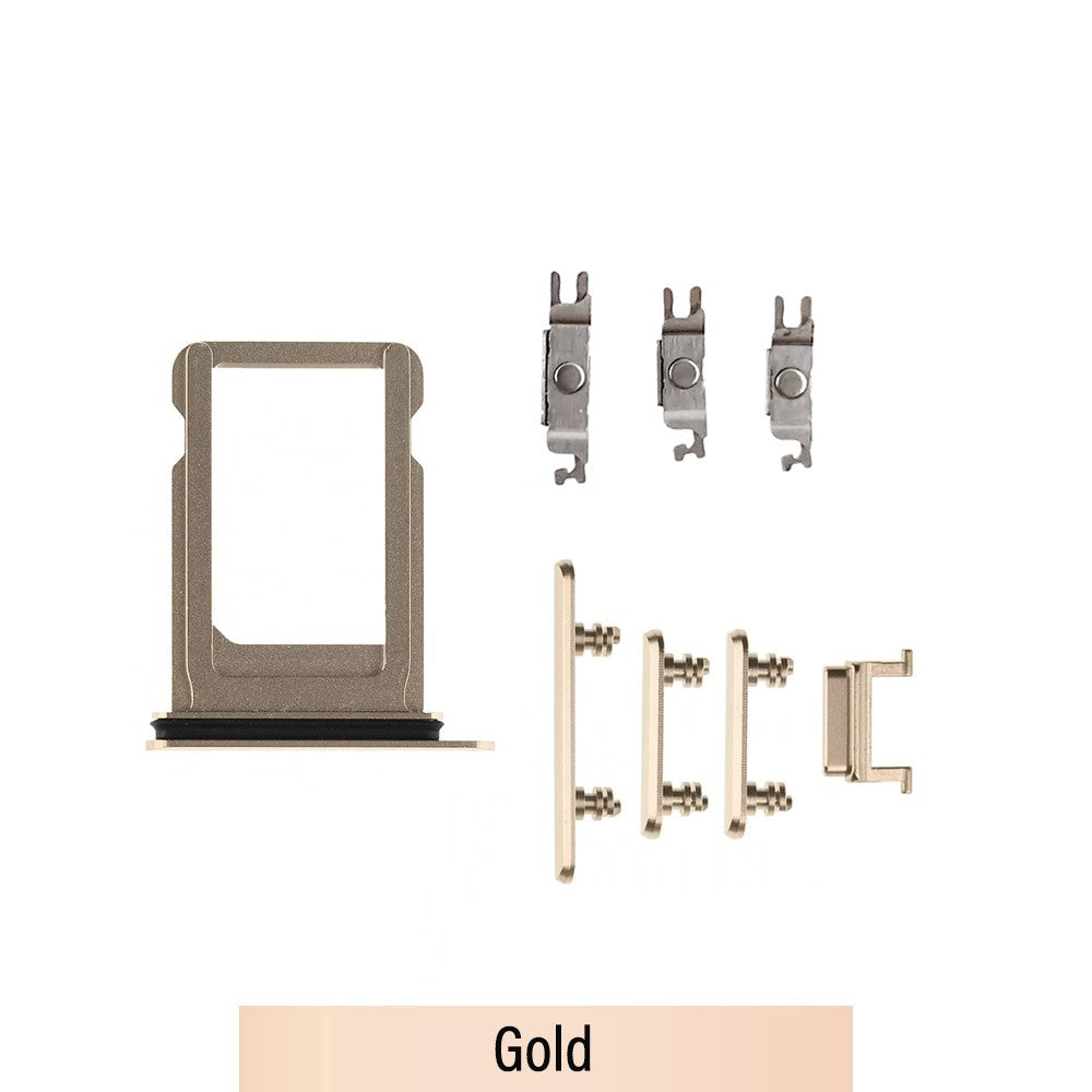 SIM Card Tray and Side Button for iPhone XS-Gold SIM Card Tray and Side Button for iPhone XS-Gold